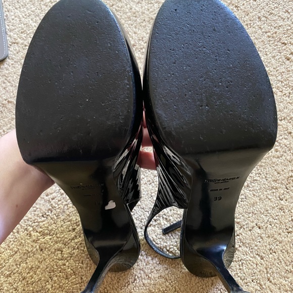 YSL Tribute Too Tribtoo slingbacks Black patent 39 - Picture 7 of 7